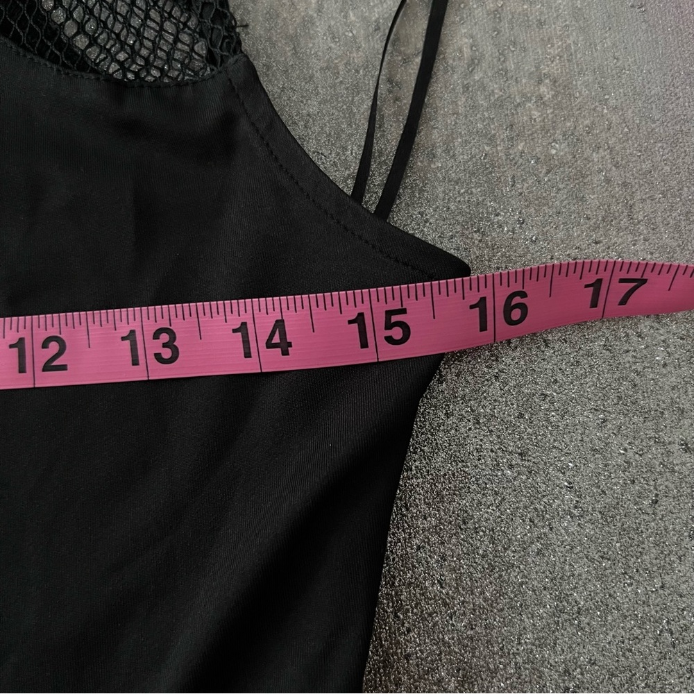 Guess Black Maxi Dress with Mesh Cutout Detail - Picture 3 of 10